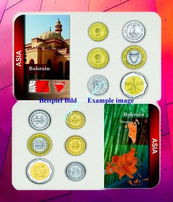 Bahrain KMS. 1991-2001 Unc Blister 6 Münzen 61195
