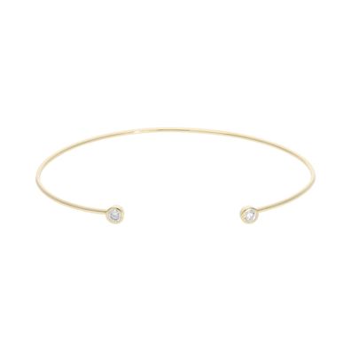 Armreif Damen Gold 585 mit Zirkonia, Second Hand 25325801 wie neu, getragen