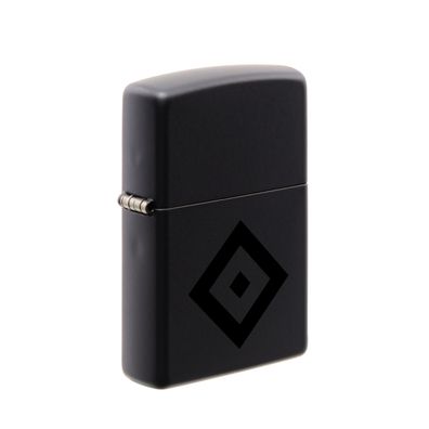 Zippo Feuerzeug HSV Schwarz Matt | Offizielles HSV-Logo | Sturmfeuerzeug Benzin