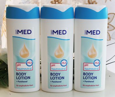 3x250ml Ream Body Lotion Panthenol pH 5,5 hautneutral empfindliche Haut