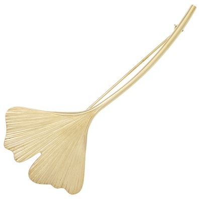 NEU & CHIC . OVP . Brosche Ginko Ginkgo 375 Gold Gelbgold Goldbrosche