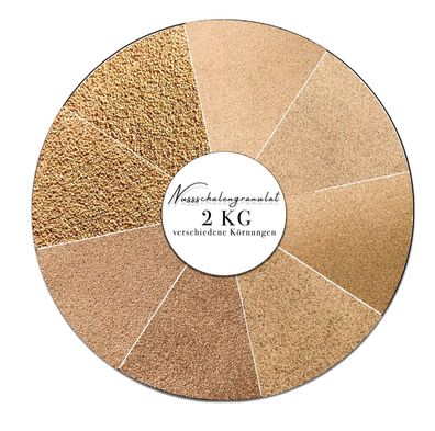 2 kg Nussschalengranulat WalnussGranulat Strahlmittel Softstrahlmittel Tumbler