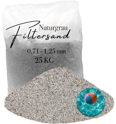 Aquagran Filtersand grau 25 kg 0,71-1,25 für Poolfilter & Wassertechnik