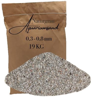 Aquariumsand Aquariumkies 0,3-0,8mm Aquariensand Aquarienkies Bodengrund 19 KG