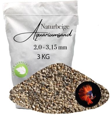 Aquariumsand Aquariumkies 2,0-3,15 mm Aquariensand Aquarienkies 3 kg Bodengrund