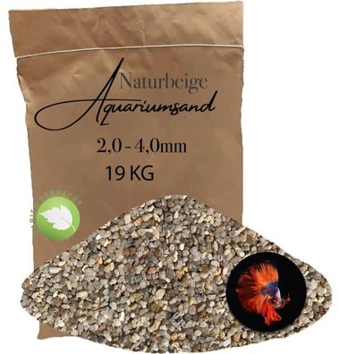 Aquariumsand Aquariumkies Aquariensand Aquarienkies 19 kg 2,0-4,0 mm Natursand