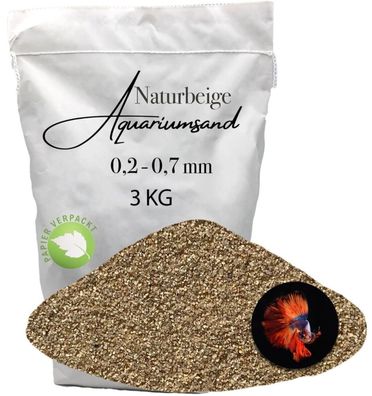 Aquariumsand Aquariumkies Aquariensand Aquarienkies 3 kg Bodengrund 0,2-0,7 mm