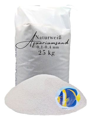 Aquariumsand weiß 25kg Aquariensand Aquarienkies Aquariumkies Bodengrund Sand