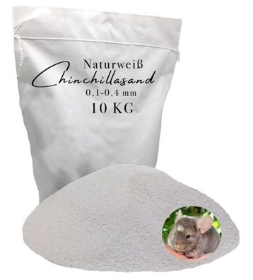 10 kg Chinchillasand weiß Badesand Staubbad Hamster Mäuse Ratten fein Fellpflege - Pr