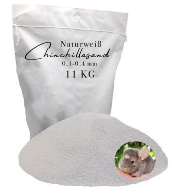 11 kg Chinchillasand weiß Badesand Staubbad Hamster Mäuse Ratten fein Fellpflege - Pr