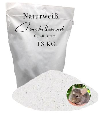 13 kg Chinchillasand 0,1-0,3 weiß - ideal für Degus & Farbmäuse