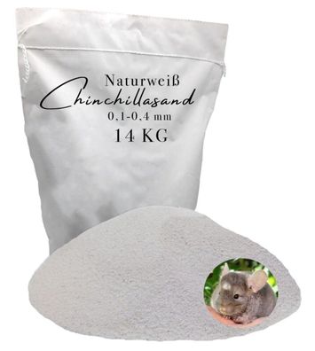 14 kg Chinchillasand weiß Badesand Staubbad Hamster Mäuse Ratten fein Fellpflege - Pr