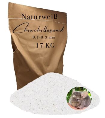 17 kg Chinchillasand weiß Badesand Staubbad Hamster Mäuse Ratten fein Fellpflege - Pr