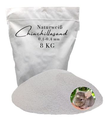 8 kg Chinchillasand weiß Badesand Staubbad fein Hamster Mäuse Ratten Fellpflege - Pre