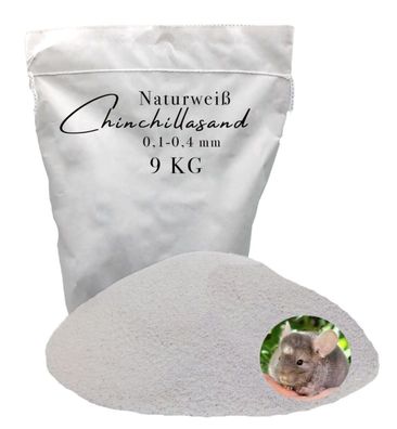 9 kg Chinchillasand weiß Badesand Staubbad Hamster Mäuse Ratten fein Fellpflege - Pre