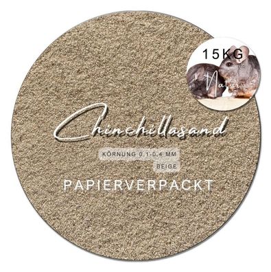 Chinchilla Sand beige 0,1-0,4mm Badesand Staubbad Hamster Mäuse Papiersack 15 kg - Pr