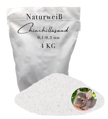 Chinchillasand 4 kg weiß Badesand Staubbad Hamster Mäuse Ratten fein Fellpflege - Pre