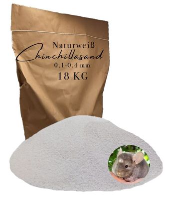 Chinchillasand weiß 18 kg Badesand Staubbad Hamster Mäuse Ratten fein Fellpflege - Pr