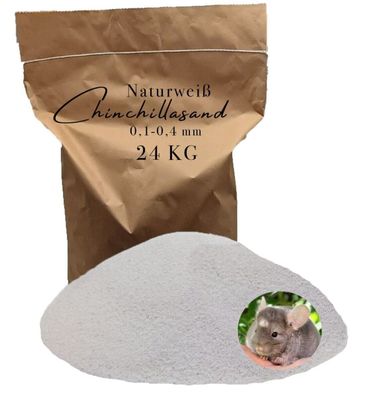 Chinchillasand weiß Badesand Staubbad Hamster Mäuse Ratten fein Fellpflege 24 kg - Pr