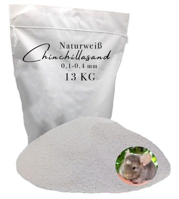 13 kg Staubbadsand weiß für Gerbil & Rennmaus - fein, keimfrei, naturrein