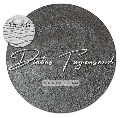 15 kg Diabas Fugensand Splitt grau Einkehrsand für Pflasterfugen unkrauthemmend