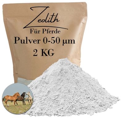 2000g Zeolith für Pferde Pulver 50µm Vulkanmineral Klinoptilolith entgiften 2 KG