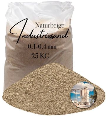 25 kg Quarzsand Naturbeige 0,1-0,4 - Feinkorn für Kunstharz und Epoxid-Systeme