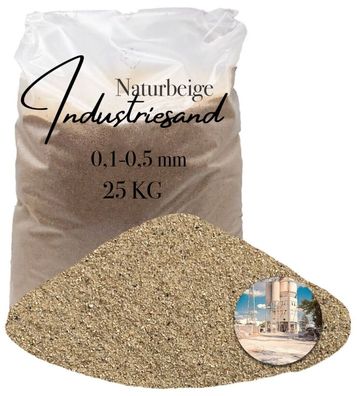 25 kg Quarzsand Naturbeige 0,1-0,5 - Industriesand für Epoxid- & Kunstharzanwendun