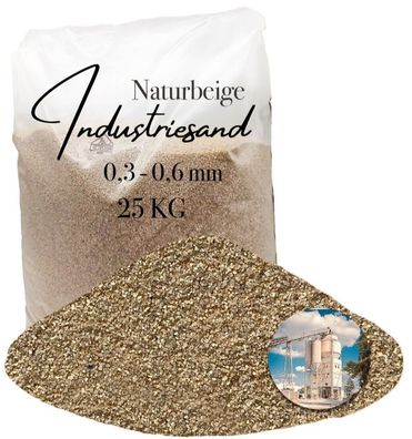 25 kg Quarzsand Naturbeige 0,3-0,6 - Feinmaterial für Epoxidharz und Spachteltechn