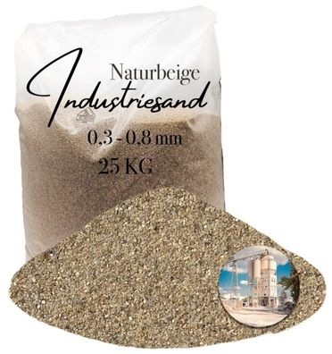 25 kg Quarzsand Naturbeige 0,3-0,8 für Kunstharz- und Epoxidbeschichtungen