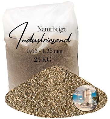 25 kg Quarzsand Naturbeige 0,63-1,25 für Harzsysteme & Füllschichten