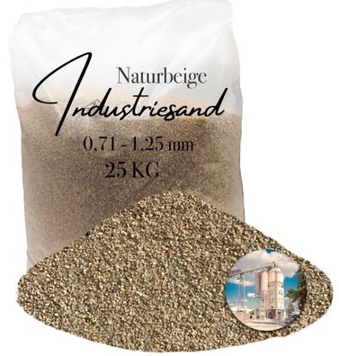 25 kg Quarzsand Naturbeige 0,71-1,25 für Kunstharzsysteme & Technik
