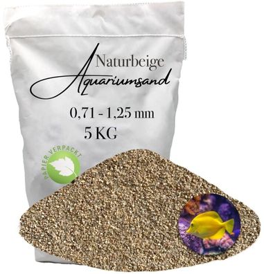 Aquariensand 0,71-1,25 mm Naturbeige - 5 kg für stabile und vielseitige Bodengestaltu
