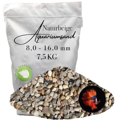 Aquariumkies 8-16 mm Naturbeige - grob, strukturiert & naturrein für Speziallayouts