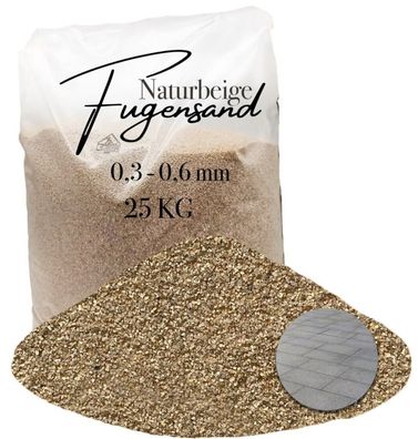 Fugensand Einkehrsand 0,3-0,6 mm Pflasterfugensand Terrasse Pflaster verfugen