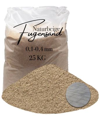 Fugensand Naturbeige 0,1-0,4 mm 25 kg - ultrafein für empfindliche Fugenbilder
