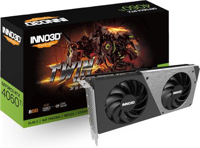Inno3D Geforce RTX 4060 Ti Twin X2 Gaming Grafikkarte , 8192 MB GDDR6