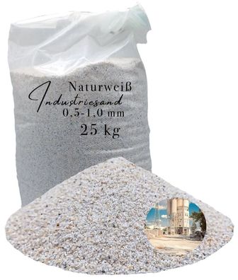 Industriesand Naturweiß 0,5-1,0 mm 25 kg für Epoxidharz & Bau