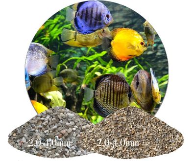 Naturbeiger Aquariumkies 2,0-4,0 mm - 1-25 kg für Aquascaping & Meerwasser