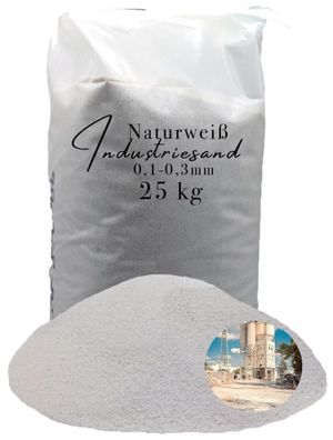 Quarzsand 0,1-0,3 mm Naturweiß - 25kg für Feinguss & Harzanwendungen