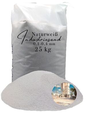 Quarzsand 0,1-0,4 mm Naturweiß - 25kg für Harzsysteme & Feinverguss