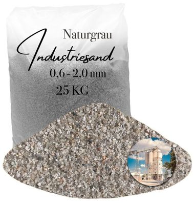 Quarzsand 0,6-2,0 mm grau - 25 kg getrocknet & gereinigt für Epoxidharz & Technikanwe