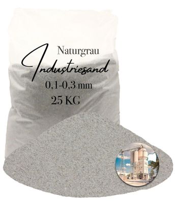 Quarzsand grau 0,1-0,3 mm 25 kg - feinster Industriesand für Epoxidharz & Kunstharz