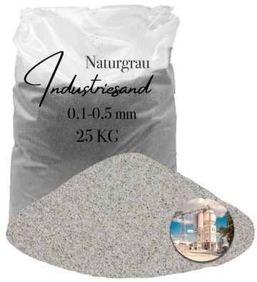 Quarzsand grau 0,1-0,5 mm 25 kg - feiner Industriesand für Epoxidharz und Kunstharzsy