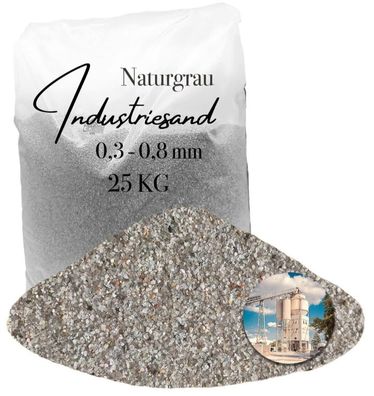 Quarzsand grau 0,3-0,8 mm 25 kg - für Kunstharzbeschichtungen & Epoxidharzsysteme