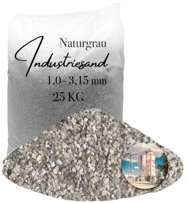 Quarzsand grau 1,0-3,15 mm 25 kg für Kunstharz- und Epoxid-Einstreuung - staubfreier