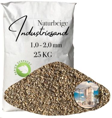 Quarzsand Kunstharz Einstreuung naturbeige 1,0-2,0 mm für Epoxidharz, 25 kg
