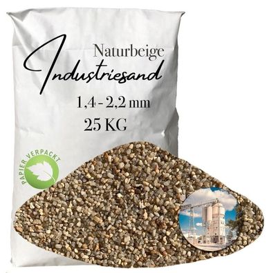 Quarzsand Kunstharz-Einstreuung naturbeige 1,4-2,2 mm für Epoxidharz, 25 kg Papiersac