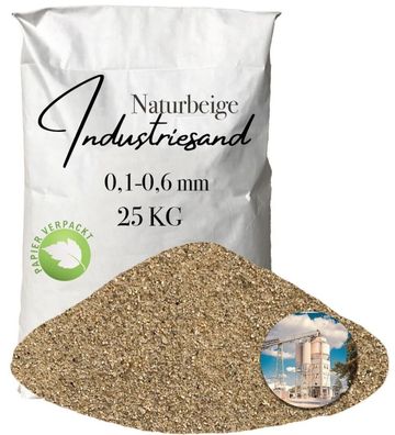 Quarzsand naturbeige 0,1-0,6 mm für Kunstharz, Epoxidharz, Kunstharz-Einstreuung - 25