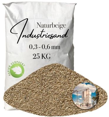 Quarzsand naturbeige 0,3-0,6 mm für Kunstharz, Epoxidharz, Kunstharz-Einstreuung - 25